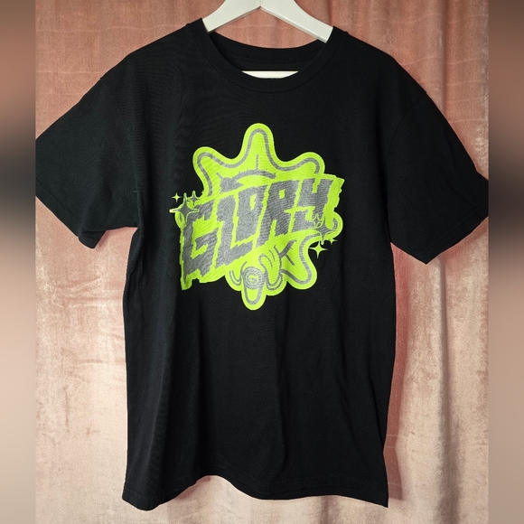 Glogang T Shirt Men's Large Black With Neon Green Logo - Picture 1 of 7